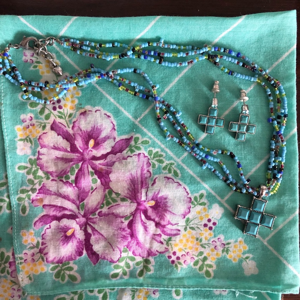 Turquoise Necklace and Earrings
